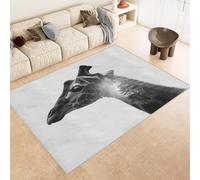 giraffe Traditional Area Rugs Starry Forest Area Carpet Washable Anti Slip Area Rug Carpet for bedroom Decor Kid Baby Room Dorm Lounge Decor (80x120cm)