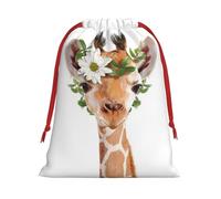 Giraffe Ultra Soft Velvet Gift Bag, Comfortable To The Touch, Reusable