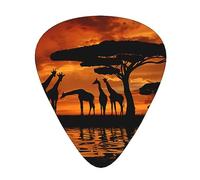 Giraffe Under The Tree In Africa Guitar Paddle 12 Pack Guitar Pickup Suitable For Playing Acoustic Guitars, Electric Guitars, Etc.