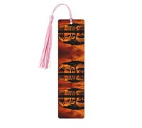 Giraffe Under The Tree in Africa Wooden Bookmark - Beautiful Double-Sided Printed Bookmarks Made from High-Quality Poplar Wood for Books, Journals & More