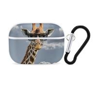 Giraffe Wearing Sunglasses AirPod Pro Case, Anti Scratch Hard PC Cover with Keychain, AirPod Pro 2nd/1st Case Accessories for Women Men, White-Style