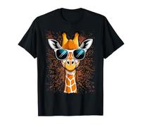 Giraffe Wearing Sunglasses Funny Graphic T-Shirt