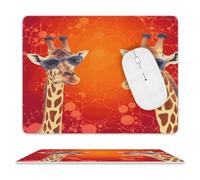 Giraffe Wearing Sunglasses Leather Mouse Pad Mouse Mat