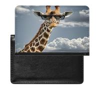 Giraffe Wearing Sunglasses Passport Holder Passport Cover Protector Essentials with Credit Card Slots for Women Men