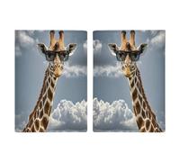 Giraffe Wearing Sunglasses Passport Holder Passport Wallet PU Leather Passports Protective Cover Slim Travel Accessories