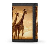 Giraffe Wild Animal Wallet Slim Trifold Purse Card Holder Money Pouch Organizer Wallets