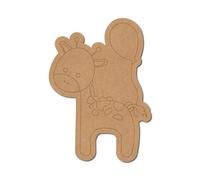 Giraffe with Balloon Pre Marked Design 1 - Premium MDF & Plywood Embellishments Laser Cut Craft Shapes for Scrapbooking, Card Making, DIY Decor, Weddings & Personalized Projects