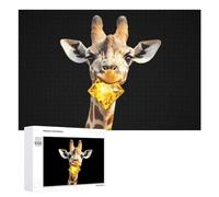 Giraffe with Diamond Wooden Jigsaw Puzzles for Adults 1000/500/300 Pieces with Storage Box Funny Gifts