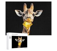 Giraffe with Diamond Wooden Jigsaw Puzzles for Adults 1000/500/300 Pieces with Storage Box Funny Gifts