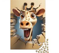 Giraffe Wooden Jigsaw Puzzles for Adults 1000 Piece Toys Family Jigsaw Games Birthday Puzzle Educational Boys Girls 1000pcs (75x50cm)
