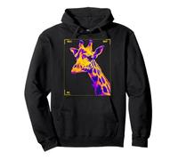 Giraffe Zoo Animal Lover Safari Africa Graphic Illustration Pullover Hoodie
