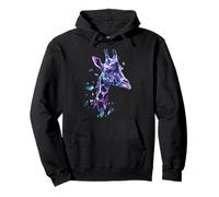 Giraffe Zoo Animal Lover Safari Africa Graphic Illustration Pullover Hoodie