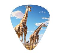 Giraffes 12 Pack Guitar Plectrums With Storage Case, 0.46/0.71/0.96mm, Including Thin, Medium Thick Guitar Plectrums For Electric Guitars Bass Ukulele