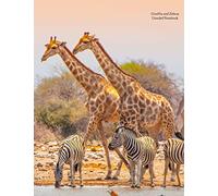 Giraffes and Zebras Unruled Notebook: Unruled, blank notebook. No lines. No page numbers. Glossy cover with image on front and back. Full size at 8.5 x 11 inches. Great for artwork or journals.