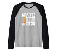 Giraffes are Awesome I'm Awesome I'm A Funny Giraffe Raglan Baseball Tee
