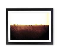Giraffes At Sunset Modern Art Framed Print | A2 Black Framed Wall Art | Ready to Hang | Modern Animal Picture | Living Room Bedroom Lounge Office