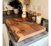 Giraffes & Craftz XL Live Edge Elm Chopping Board - Scottish Elm James Martin Style Chopping Board - 50cm x 30cm x 4.5cm