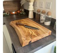Giraffes & Craftz XL Live Edge Olive Wood Chopping Board - 50x35x5cm