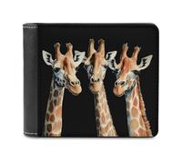 Giraffes Funny Men's Wallet Bifold RFID Blocking Wallet Slim Billfold Pocket with Card Holders for Women