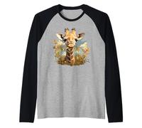 Giraffes Giraffe Raglan Baseball Tee