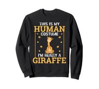 Giraffes Humor This Is My Human Costume Halloween Giraffe Sweatshirt