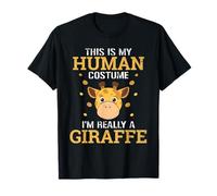 Giraffes Humor This is My Human Costume Halloween Giraffe T-Shirt