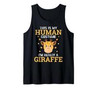 Giraffes Humor This is My Human Costume Halloween Giraffe Tank Top