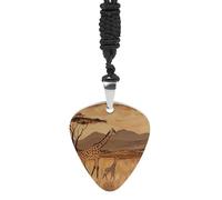 Giraffes In An African Fashion Guitar Picks Necklace Music Jewellery Personalized Pendant