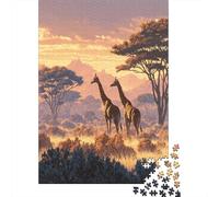 Giraffes in The African Dry Season Rätsel Für Erwachsene || 70x50cm/1000pcs Puzzles Lernspiele Home Decor Puzzles