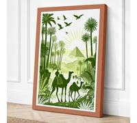 Giraffes in the Bush Canvas Wall Art Print 24x16 Inch