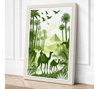 Giraffes in the Bush Canvas Wall Art Print 24x16 Inch | Ready to Hang, Gallery Wrapped, Fade-Resistant Inks, Securely Packaged, UK Made