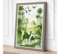 Giraffes in the Bush Canvas Wall Art Print 24x16 Inch | Ready to Hang, Gallery Wrapped, Fade-Resistant Inks, Securely Packaged, UK Made