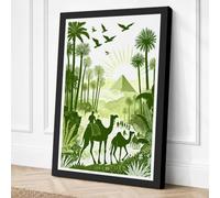 Giraffes in the Bush Canvas Wall Art Print 30x20 Inch | Ready to Hang, Gallery Wrapped, Fade-Resistant Inks, Securely Packaged, UK Made
