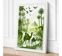 Giraffes in the Bush Canvas Wall Art Print 36x24 Inch | Ready to Hang, Gallery Wrapped, Fade-Resistant Inks, Securely Packaged, UK Made
