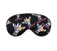 Giraffes It's Good to See You Fashion Sleep Eye Mask Soft Covers for Sleeping with Adjustable Strap