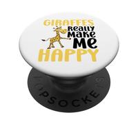 Giraffes Make Me Happy You Not So Much Funny Giraffe PopSockets Adhesive PopGrip
