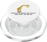 Giraffes Make Me Happy You Not So Much Funny Giraffe PopSockets PopGrip for MagSafe
