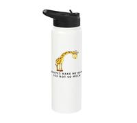 Giraffes Make Me Happy You Not So Much Funny Giraffe Stainless Steel Insulated Water Bottle
