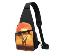 Giraffes On The African Savannah Chest Pack – Lightweight Durable Polyester Fanny Pack with Adjustable Straps, Ideal for Outdoor Sports, Travel & Daily Use