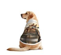 Giraffes on The Lake Dog Shirt Vest Dog Clothes- Breathable Cooling for Big Dogs, Sun Protection Comfort Wear for Golden Retriever, Husky, Alaska Outdoor Activities 4X-Large