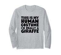 Giraffes This is My Human Costume I'm Really A Giraffe Long Sleeve T-Shirt