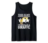 Giraffes This is My Human Costume I'm Really A Giraffe Tank Top