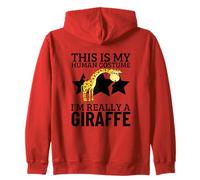 Giraffes This Is My Human Costume I'm Really A Giraffe Zip Hoodie
