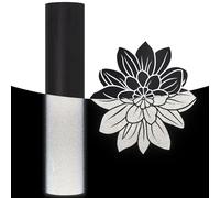 GIRAFVINYL Black Reflective Permanent Vinyl - 12" x 6FT Black Reflective Vinyl for Cup Crafts Signs Scrapbook Lettering DIY Projects Home Decor