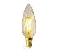 Girard Sudron 713199-LED 35mm 'Torsadee' Twisted Candle F6 LED Filament Lightbulb Lamp, E14 (SES Small Edison Screw Cap), Clear, Warm White, 320 Lumens, Dimmable, 4 W