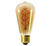Girard Sudron 716604-LED 64mm Teardrop ST64 LED Twisted Filament Lightbulb Lamp, E27 (ES Edison Screw Cap), Amber, Warm White, 400 Lumens, Dimmable, 5 W