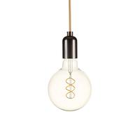 Girard Sudron 716621-LED 125mm Globe G125 LED Twisted Filament Lightbulb Lamp, E27 (ES Edison Screw Cap), Clear, Very Warm White, 300 Lumens, 5 W