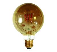 Girard Sudron 716686-LED 95mm Globe G95 LED Looped Filament Lightbulb Lamp, E27 (ES Edison Screw Cap), Smokey, Very Warm White, 160 Lumens, Dimmable, 4 W