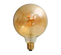 Girard Sudron 716688-LED 125mm Globe G125 LED Looped Filament Lightbulb Lamp, E27 (ES Edison Screw Cap), Amber, Very Warm White, 200 Lumens, Dimmable, 4 W