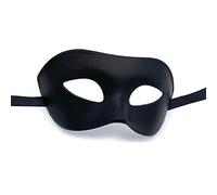 GIRCSS Venetian Greek Roman Party Mardi Gras Mask, Men's Masquerade Mask, Black, One Size
